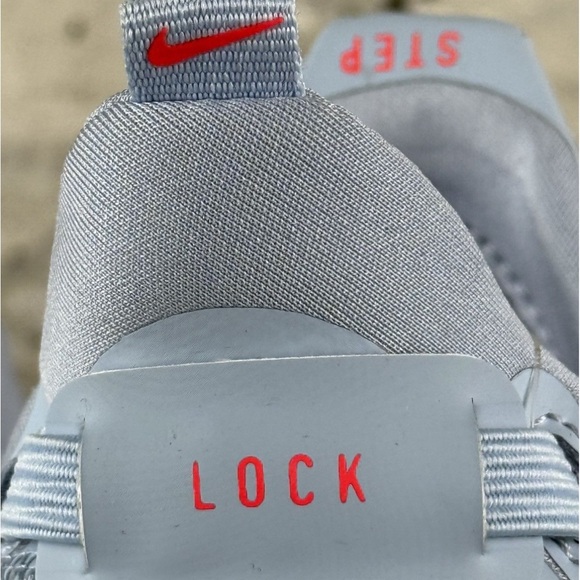 Nike Kids FlyEase Gray and Red Sneakers - Picture 8 of 16